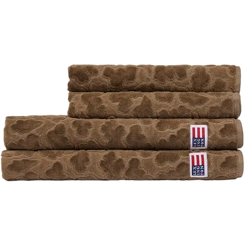 Velour Jacquard Leaves Badetuch