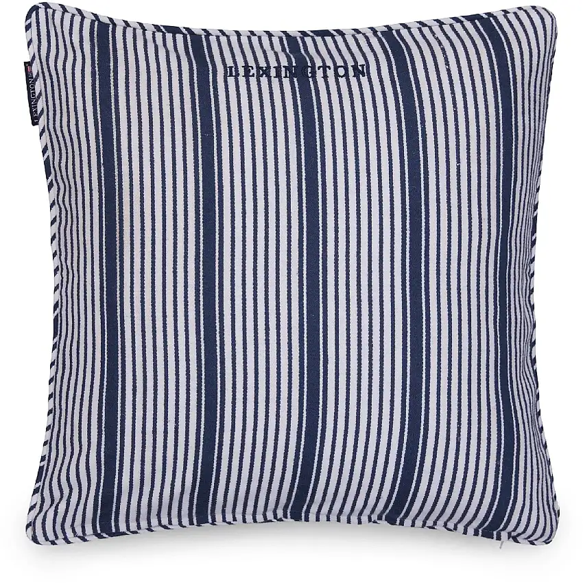 Classic Striped Organic Cotton Twill Kissenhülle