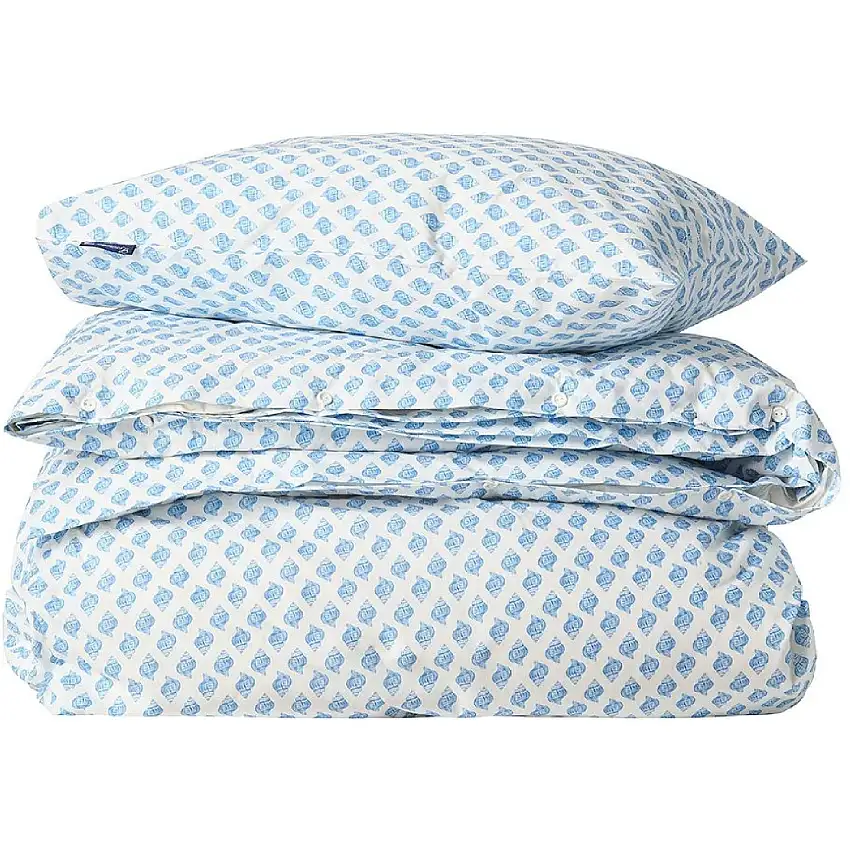 Shell Printed Bettwäsche-Set aus Baumwoll-Popelin