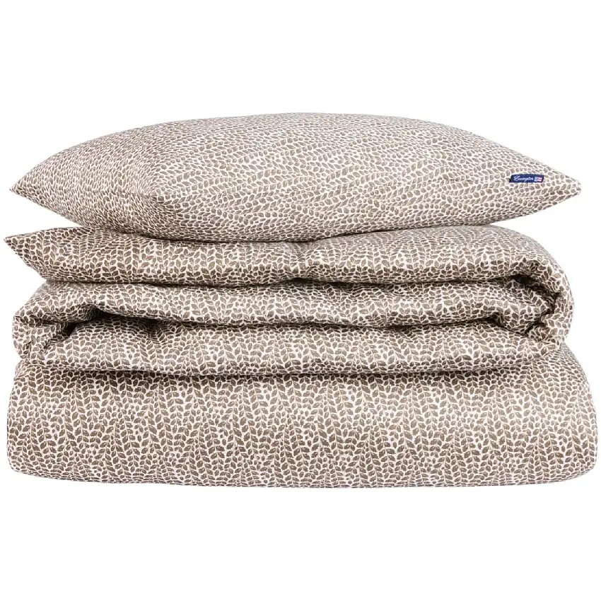 Leaf Vines Printed Bettwäsche-Set aus Baumwoll-Satin