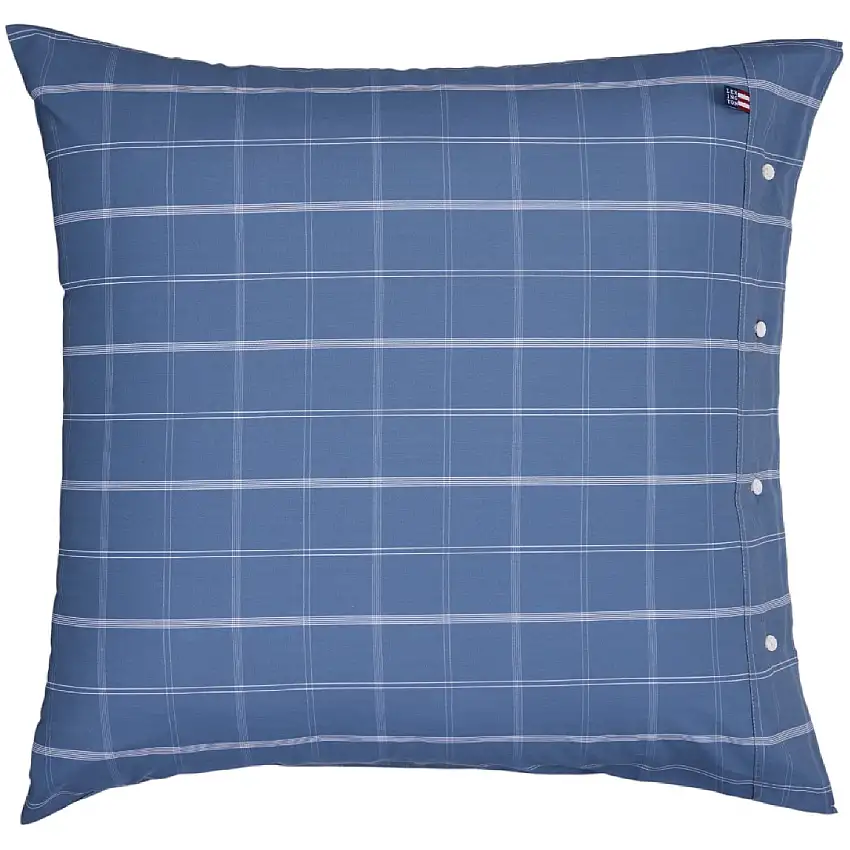 Checked Kopfkissenbezug aus Baumwoll-Popelin