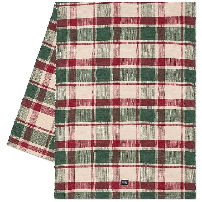Checked Organic Cotton Tischläufer