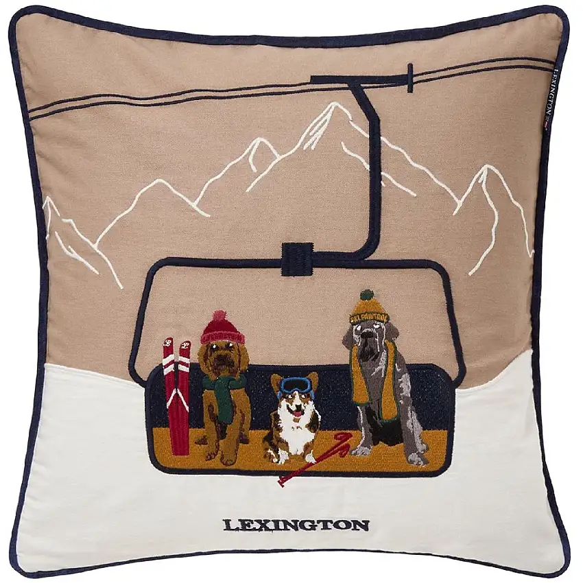 Dog Lift Organic Cotton Twill Patch Kissenhülle