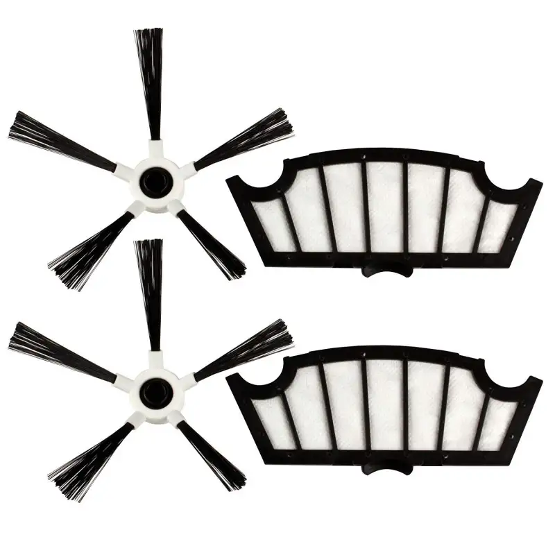 2 filtres moteurs + 2 brosses latérales adaptables MRK04 pour Aspirateur ELECTROLUX 9001673947