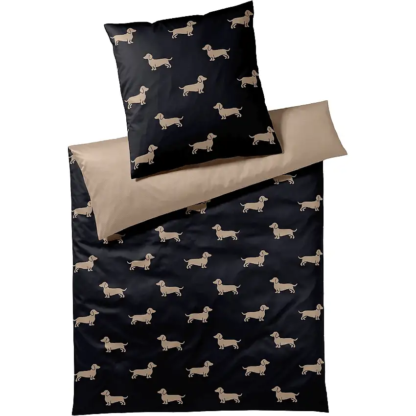 Dogs Kopfkissenbezug aus Comfort-Satin