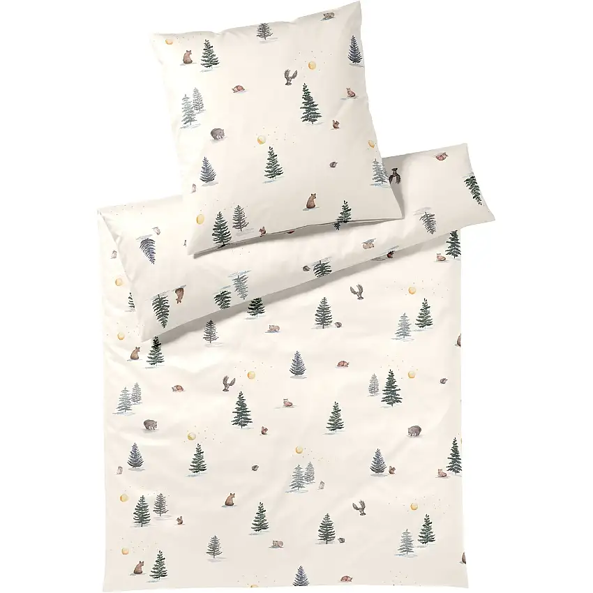 Winterwald Kopfkissenbezug aus Interlock-Jersey