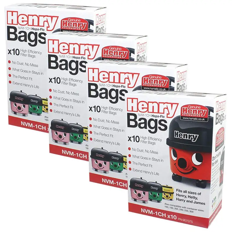 4 PAQUETS DE SACS (x10) POUR ASPIRATEUR NUMANTIC