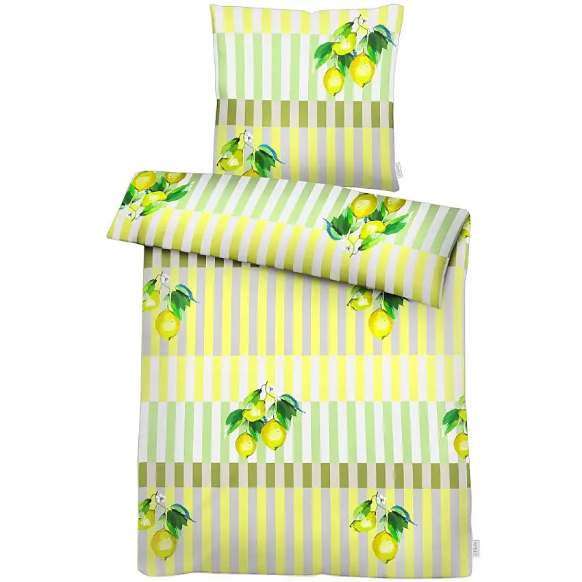 Décorez votre nuit Parure de lit Fresh en satin biologique