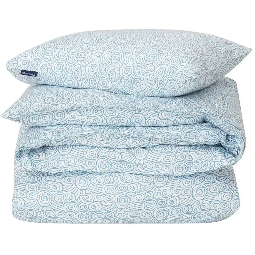 Ensemble de literie en satin de coton imprimé Wave