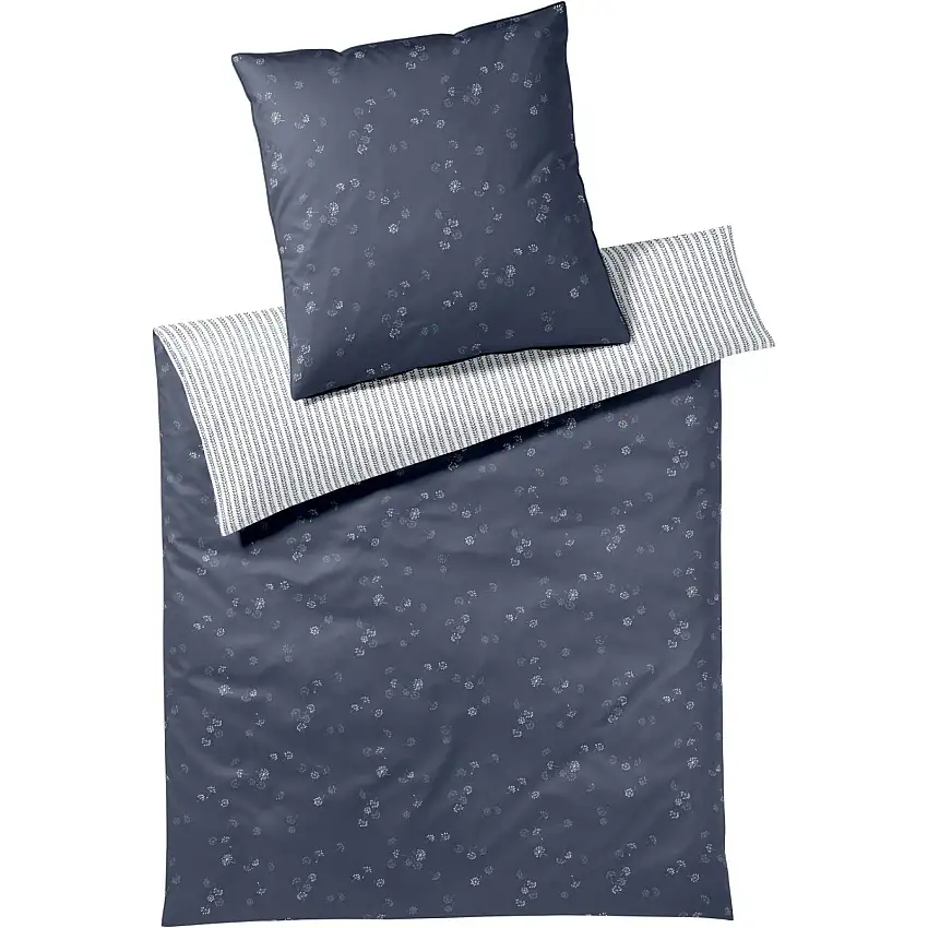 élégante taie d'oreiller Fleurs en satin Mako