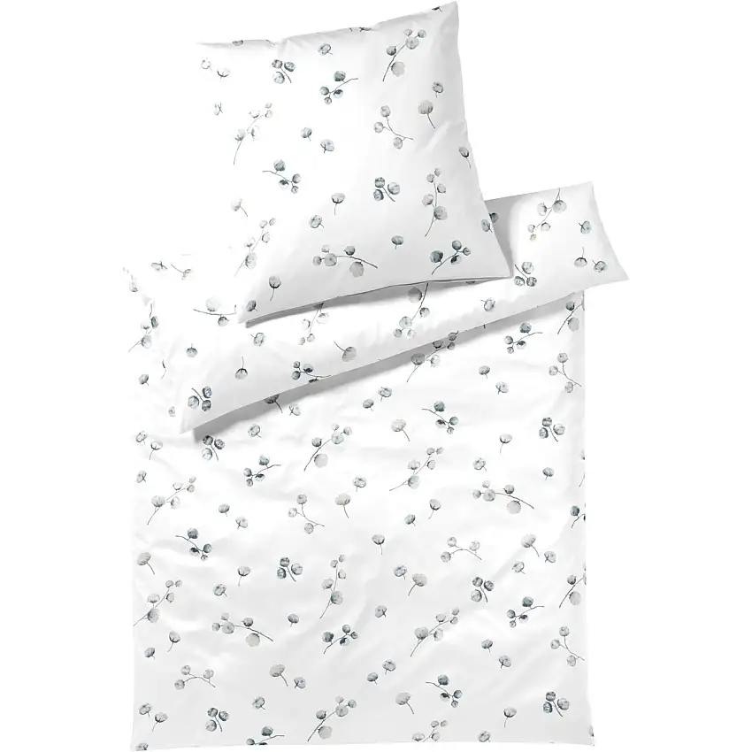 élégante parure de lit Cotton Flower en satin Mako