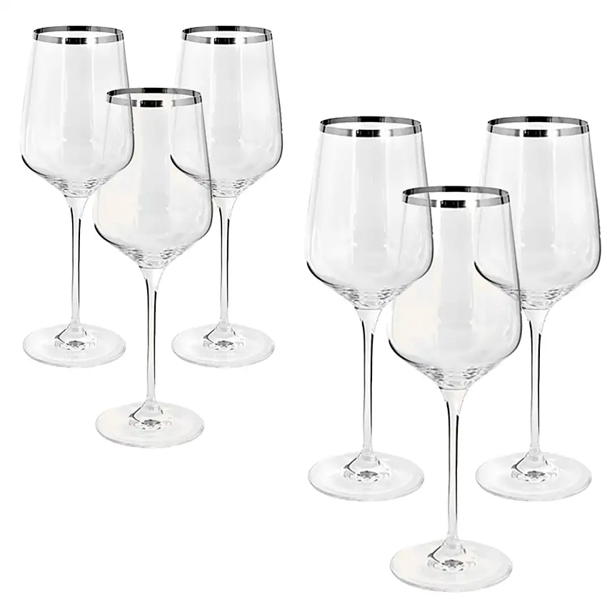 PLATINUM verre à vin lot de 6