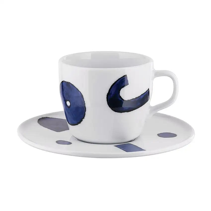 YUNOKIWARE tasses à thé avec soucoupes lot de 4