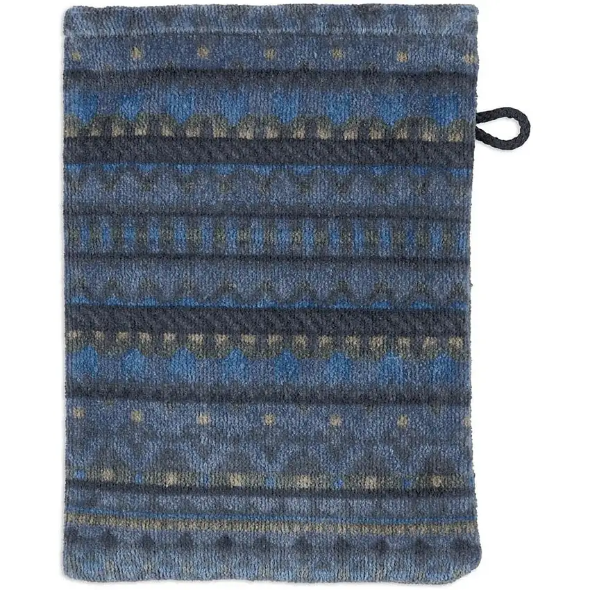 Gant de toilette à imprimé géométrique