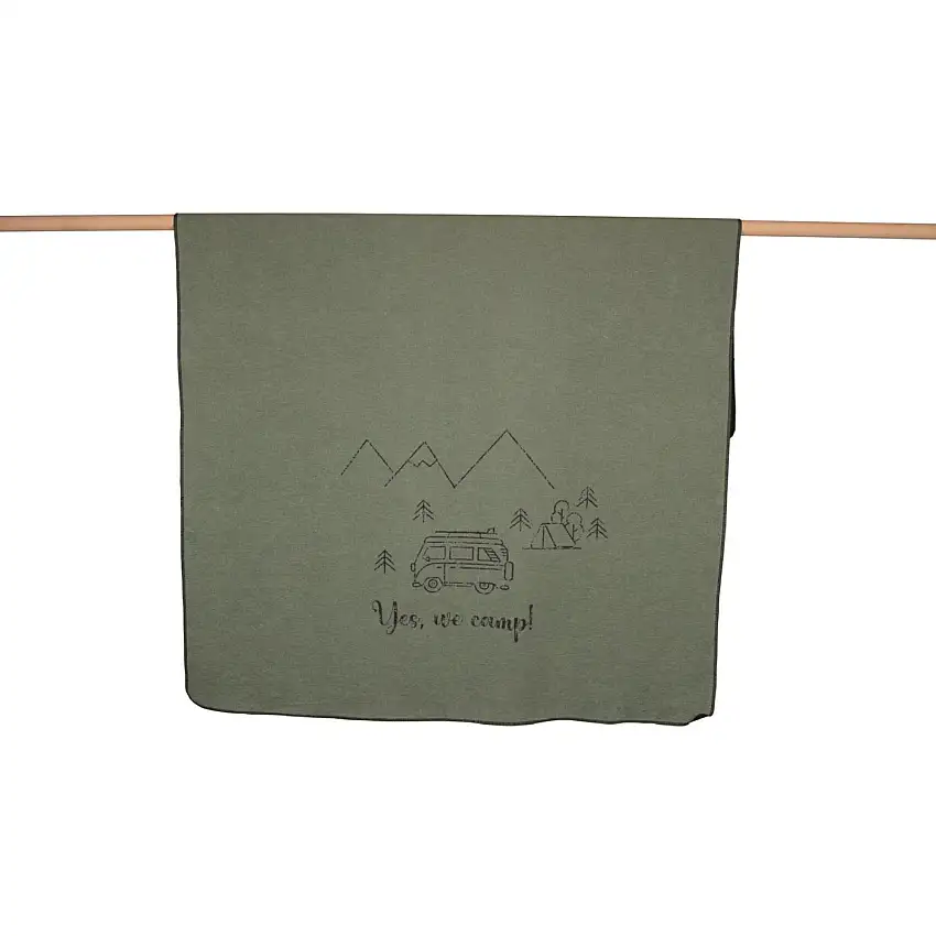 Couverture en flanelle SILVRETTA Oui, nous campons