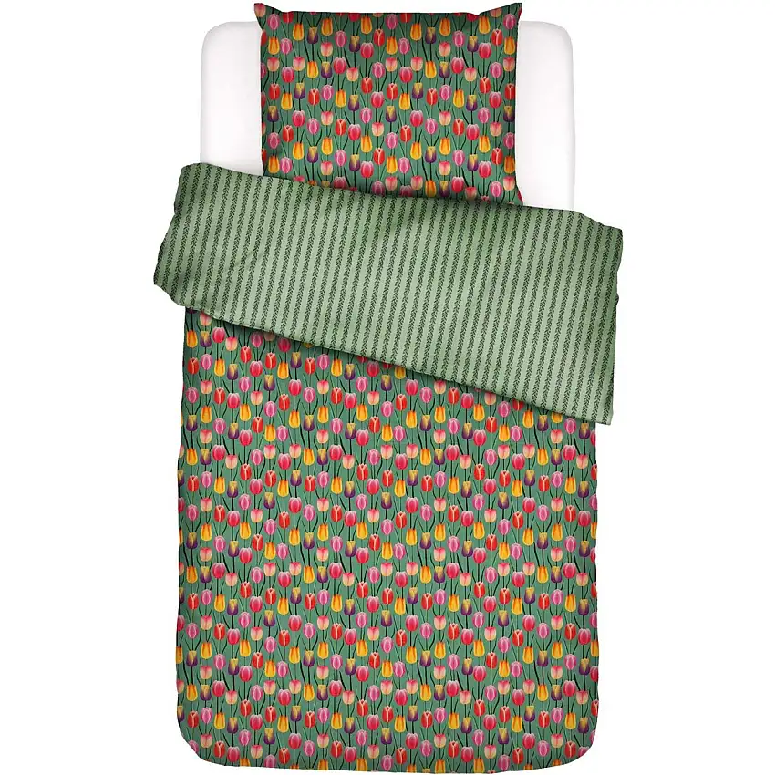 Parure de lit en percale biologique Tulip Field