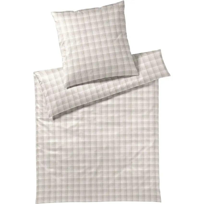 OUAH ! Taie d'oreiller Soft Checks en flanelle douce