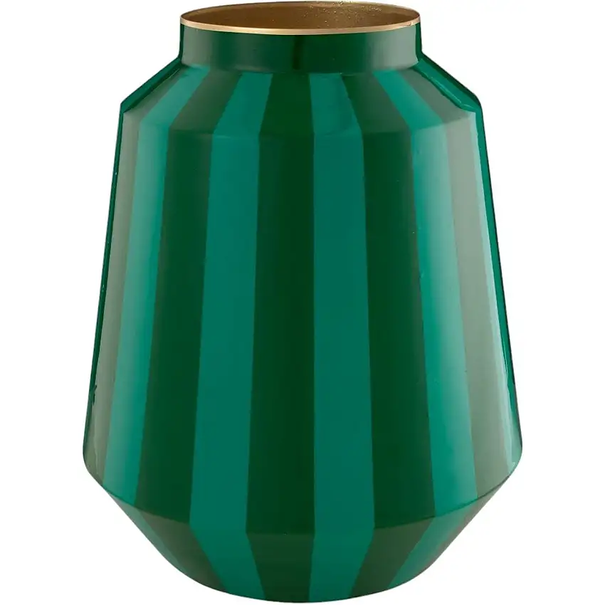 Vase à rayures en métal