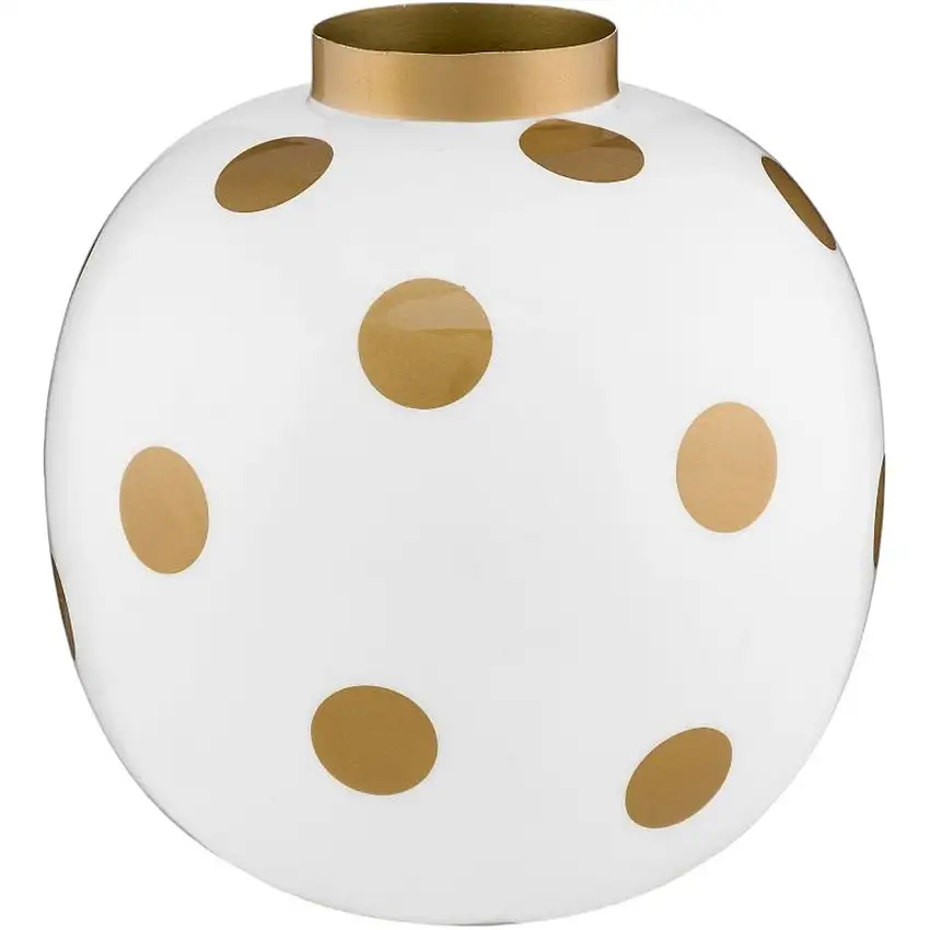 Vase à pois en métal