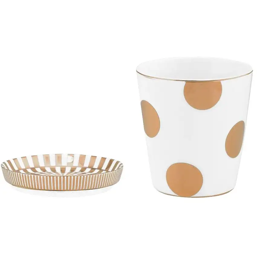 Tasse Dot Delight avec assiette de rangement pour sachets de thé