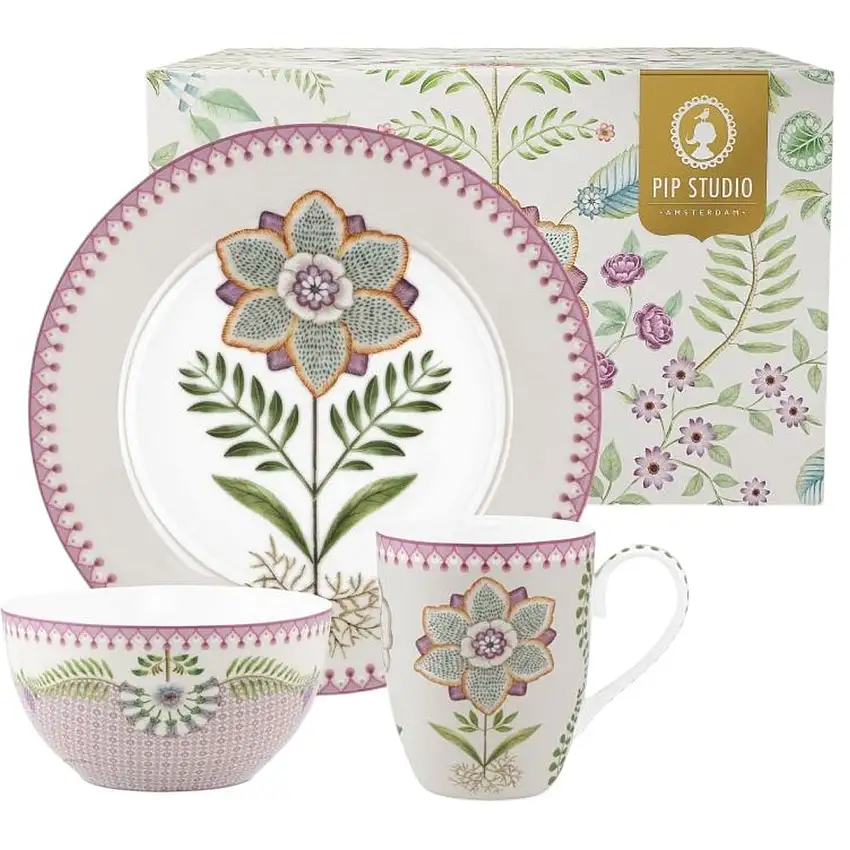 Lily & Lotus service petit-déjeuner 3 pièces