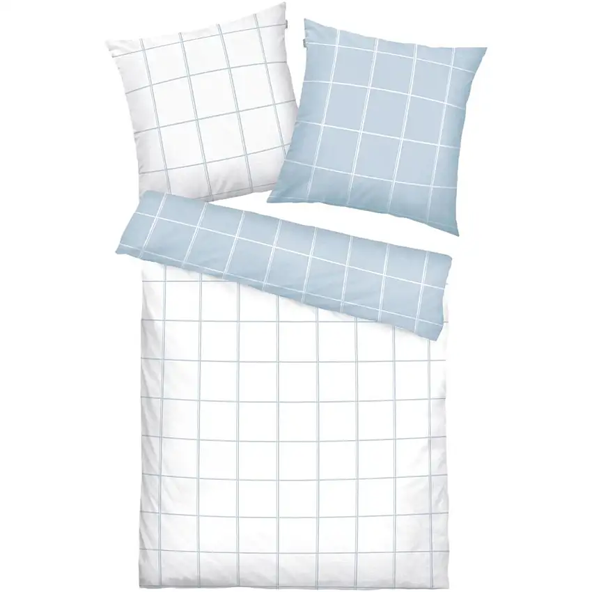 Parure de lit renforcée à grands carreaux