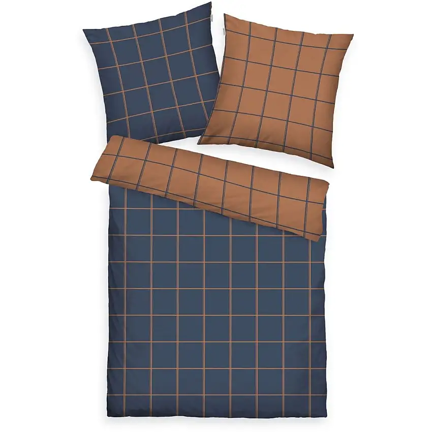 Ensemble de literie en flanelle à carreaux