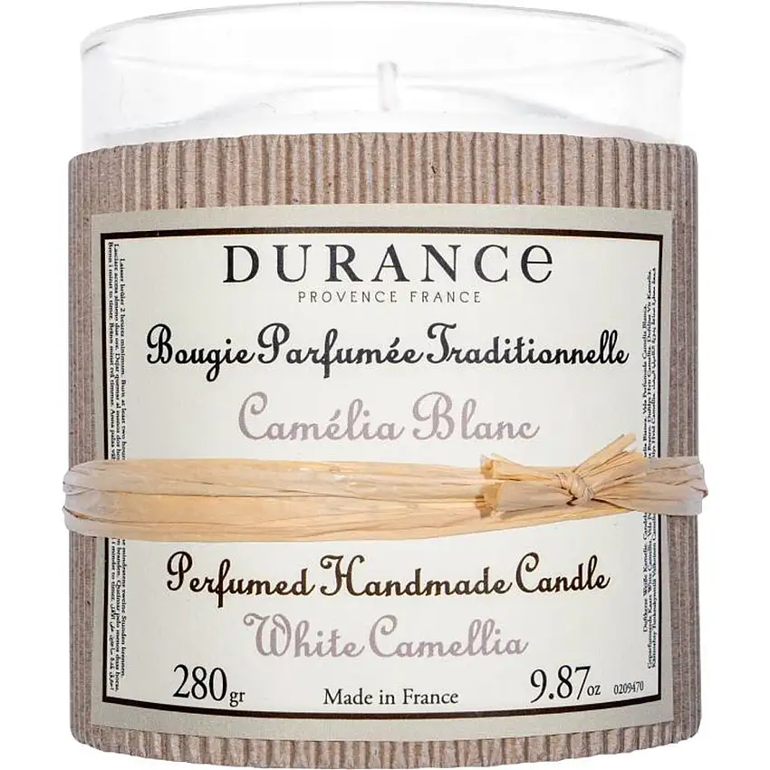 Bougie parfumée Camélia Blanc faite main