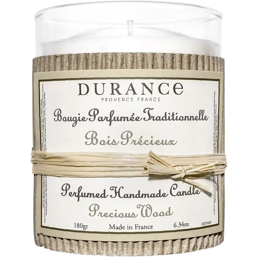 Bougie parfumée bois noble faite main