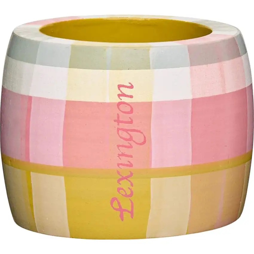 Ronds de serviette à carreaux , lot de 4