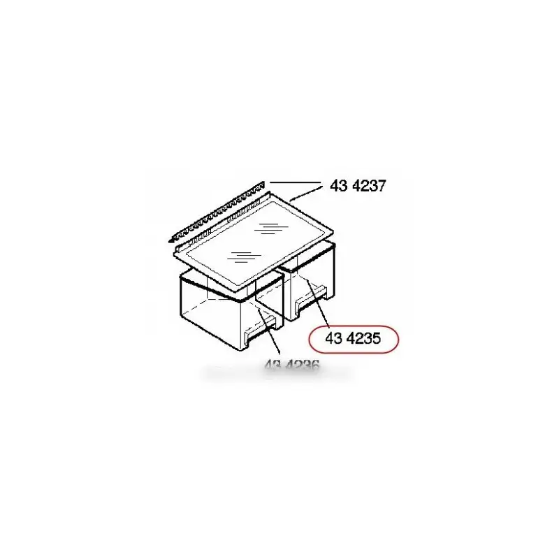 Bac à légumes pour Réfrigérateur BOSCH 00434235