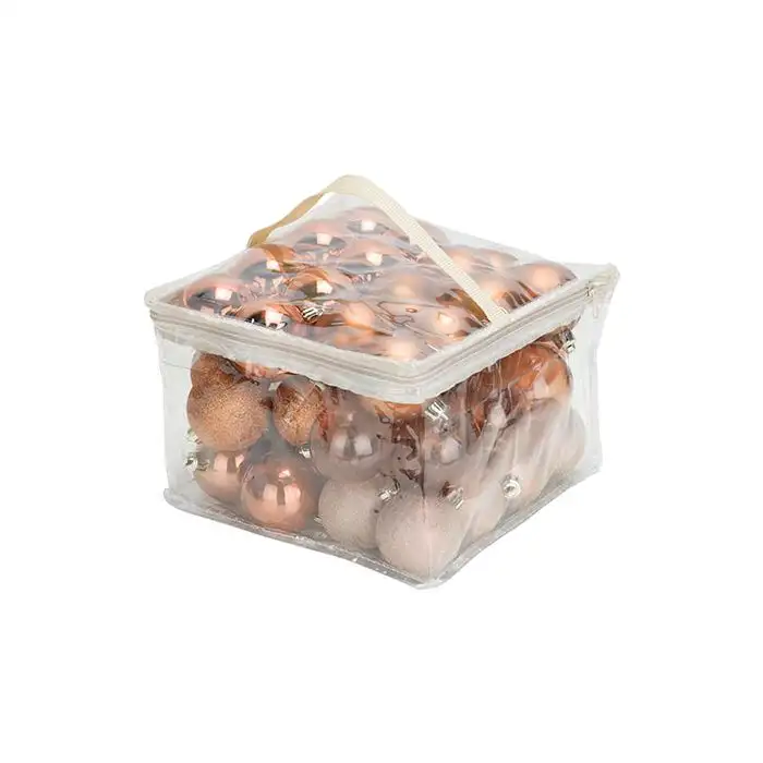 Cosy @ Home Boule Noel Set48 Mix Cannelle D6cm Plast