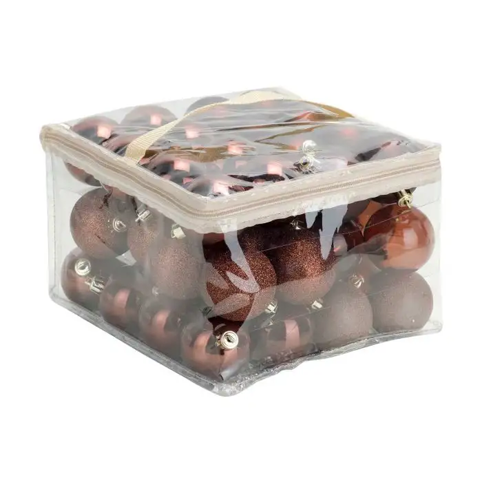 Cosy @ Home Boule Noel Set48 Mix Chocolat D6cm Plast