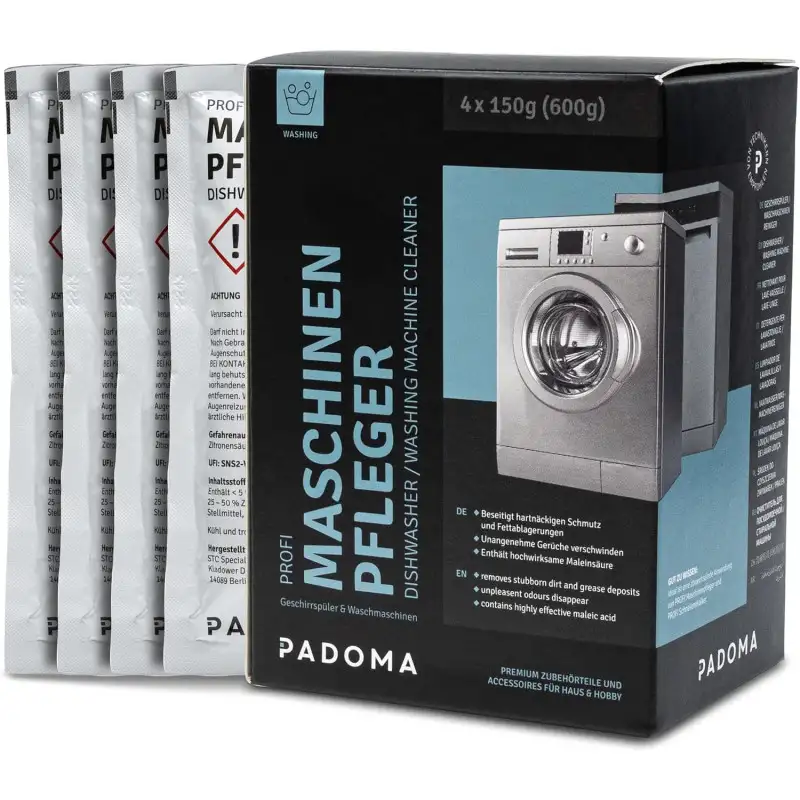 Nettoyant lave-vaisselle & lave-linge Padoma - Lot de 4 sachets (4 x 150g)