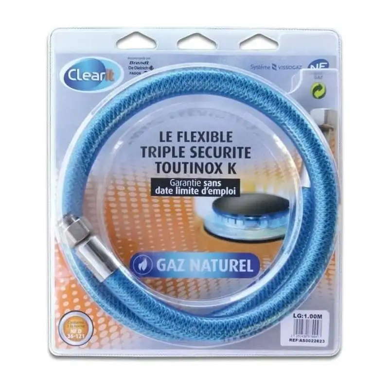 Tuyau de gaz pour gaz naturel, 1m, compatible Brandt - AS0022623