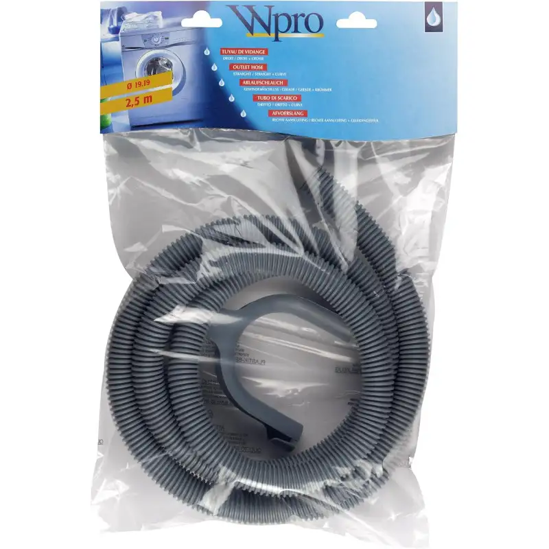 Tuyaux de vidange pour lave-vaisselle et lave-linge, Wpro - 481281728077