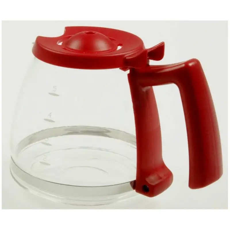 Verseuse en verre avec couvercle rouge 0.75 L pour Cafetière SEVERIN 5463